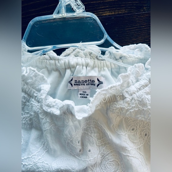 Nanette Lepore White eyelet Dress size 10 - Picture 5 of 7